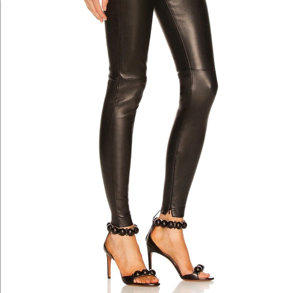 ALAIA HIGH WAIST CORSET STYLE LEATHER LEGGINGS, SZ FR/40 BLACK NWT! - Picture 11 of 16